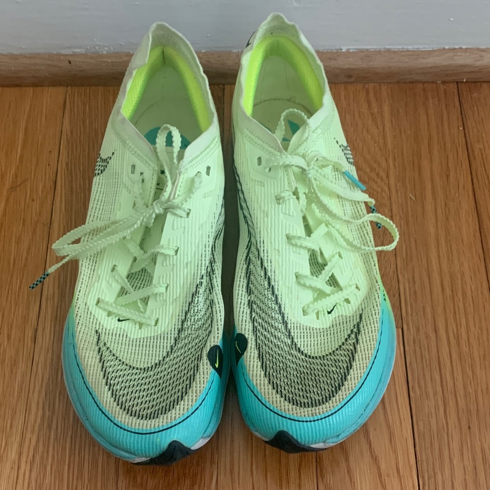 Nike Women's Lime and Teal Athletic Shoes Zoom Fly